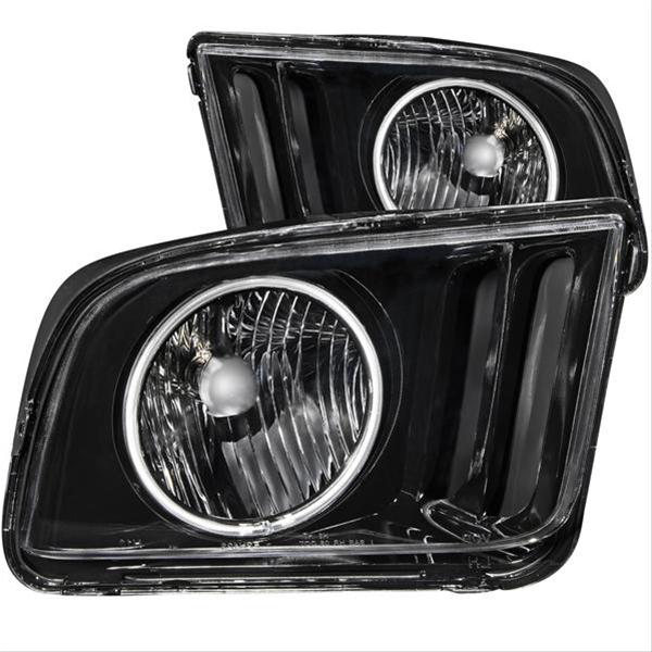 ANZO 2005-2009 Ford Mustang Crystal Headlights w/ Halo Black (CCFL) thumbnail 3