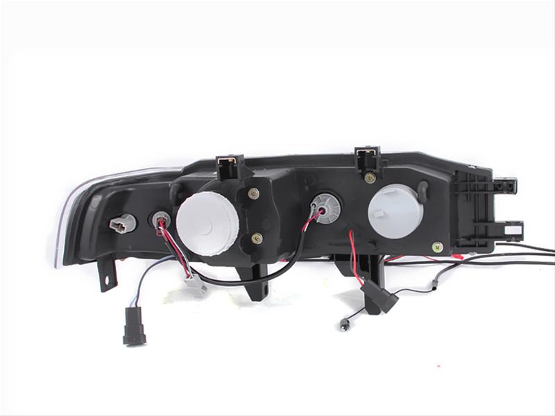 ANZO 1990-1993 Honda Accord Projector Headlights w/ Halo Black 1pc thumbnail 2