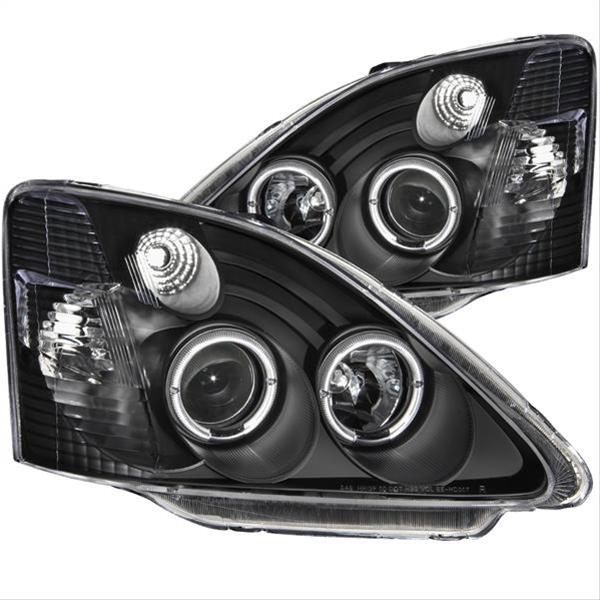 ANZO 2002-2004 Honda Civic Projector Headlights w/ Halo Black thumbnail 4