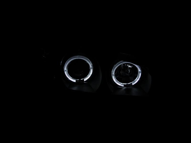 ANZO 2000-2004 Infiniti I30 Projector Headlights w/ Halo Black thumbnail 3