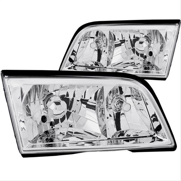 ANZO 1994-2000 Mercedes Benz C Class W202 Crystal Headlights Chrome thumbnail 2