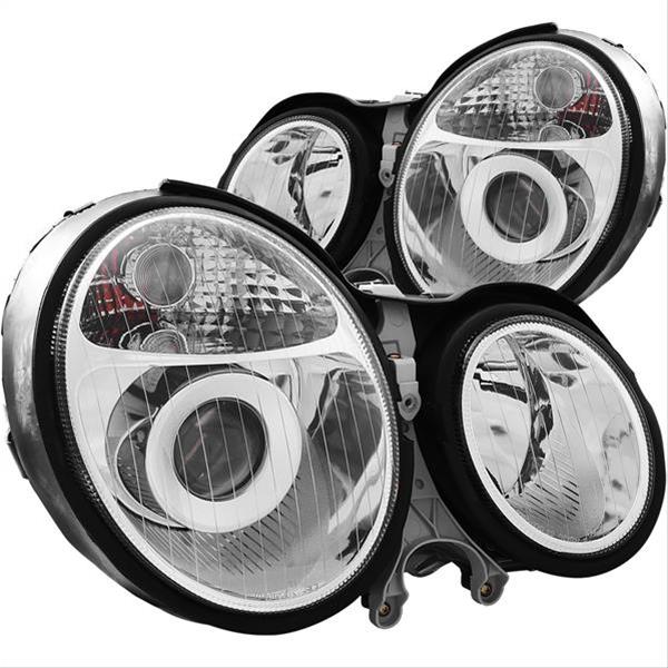 ANZO 1999-2002 Mercedes Benz E Class W210 Projector Headlights Chrome thumbnail 2