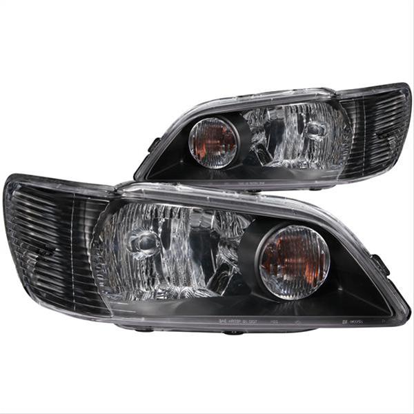 ANZO 2002-2003 Mitsubishi Lancer Crystal Headlights Black thumbnail 2