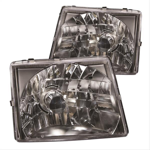 ANZO 1997-2000 Toyota Tacoma Crystal Headlights Black