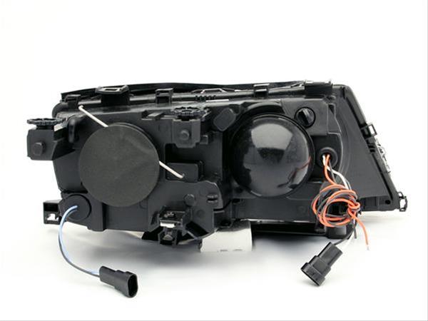 ANZO 2002-2005 BMW 3 Series E46 Projector Headlights w/ Halo Black thumbnail 2