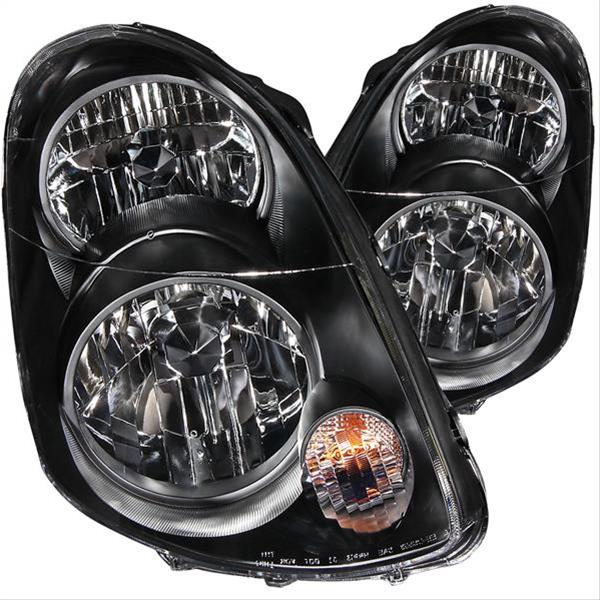 ANZO 2003-2004 Infiniti G35 Crystal Headlights Black thumbnail 2