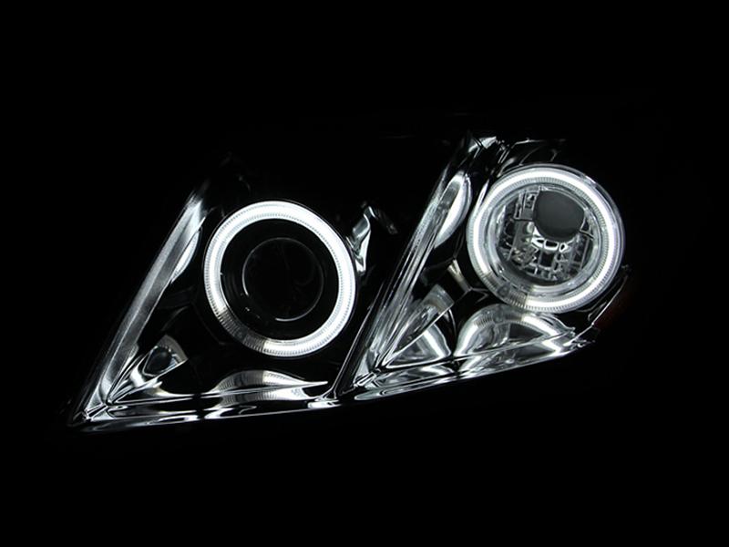 ANZO 2007-2009 Toyota Camry Projector Headlights w/ Halo Black thumbnail 2