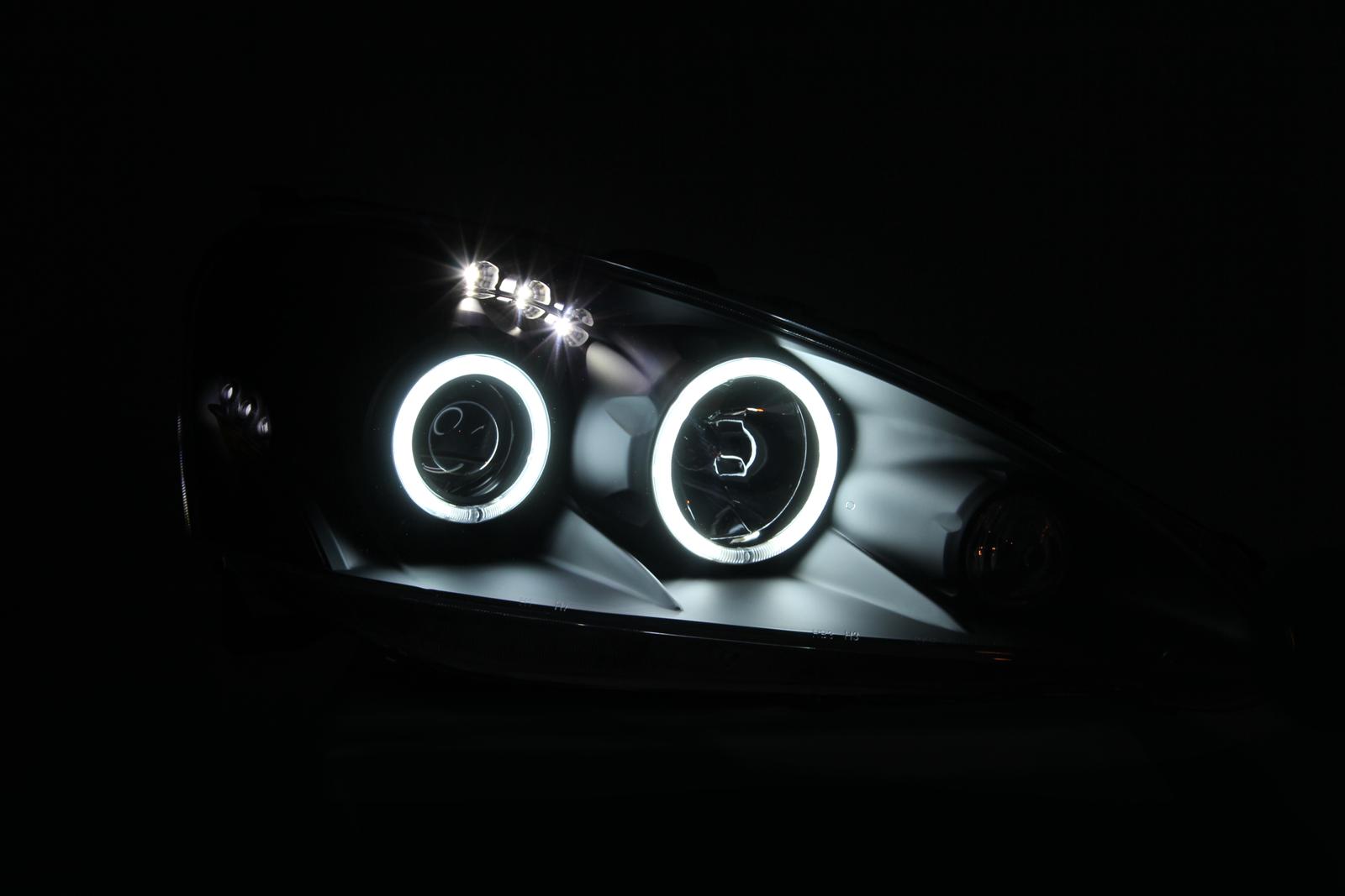 ANZO 2005-2006 Acura RSX Projector Headlights w/ Halo Black thumbnail 2