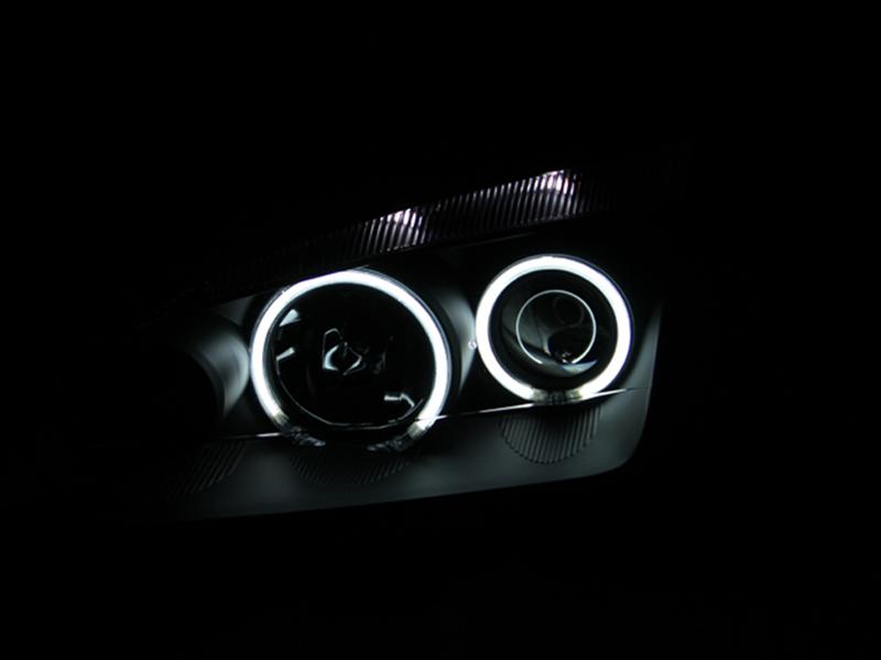 ANZO 2005-2007 Ford Focus Projector Headlights w/ Halo Black thumbnail 3