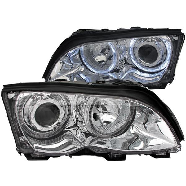 Anzo Headlights 121212 Headlights, Projector with Halo, Clear Lens, Chrome Housing, BMW, Pair