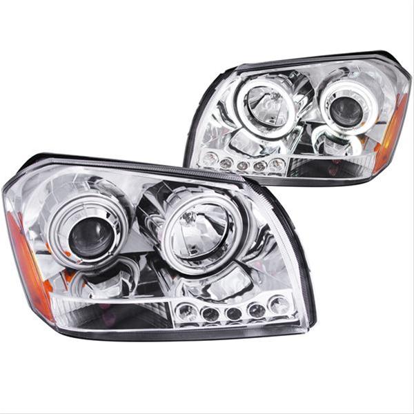 Anzo Headlights 121219 Headlights, Projector with Halo, Clear Lens, Chrome Housing, Dodge, Pair thumbnail 3