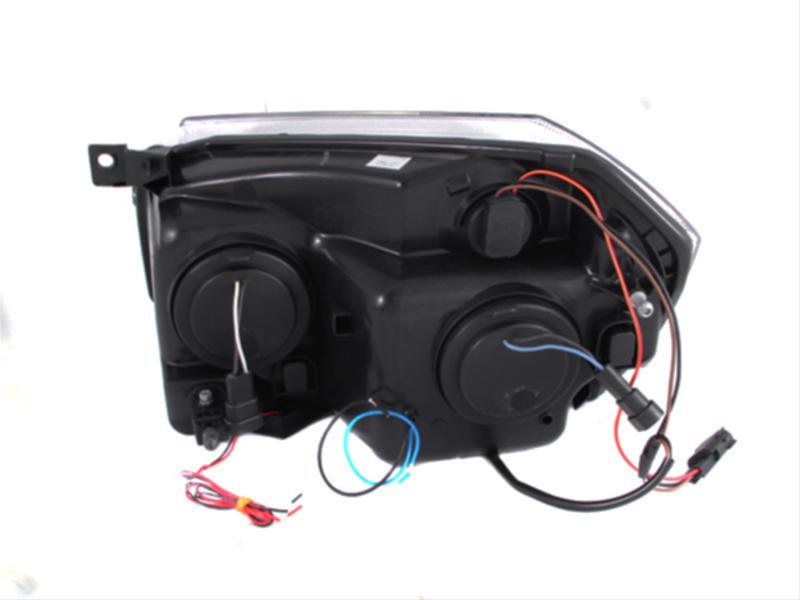 Anzo Headlights 121220 Headlights, Projector with Halo, Clear Lens, Black Housing, Dodge, Pair