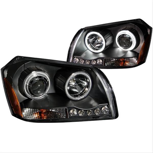 Anzo Headlights 121220 Headlights, Projector with Halo, Clear Lens, Black Housing, Dodge, Pair thumbnail 3