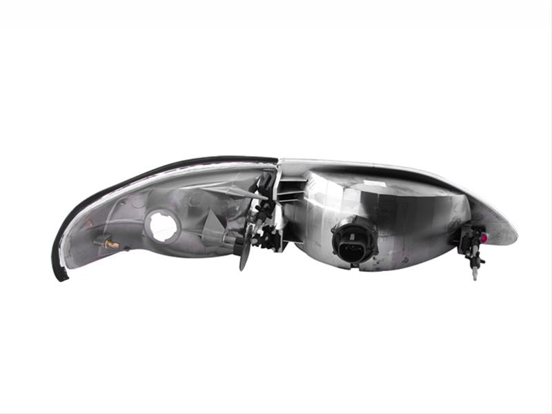 ANZO 1994-1998 Ford Mustang Crystal Headlights Chrome thumbnail 2