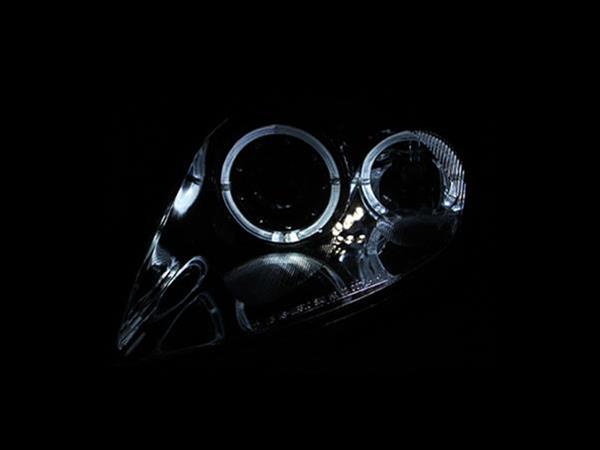 ANZO 2000-2005 Mitsubishi Eclipse Projector Headlights w/ Halo Black thumbnail 3