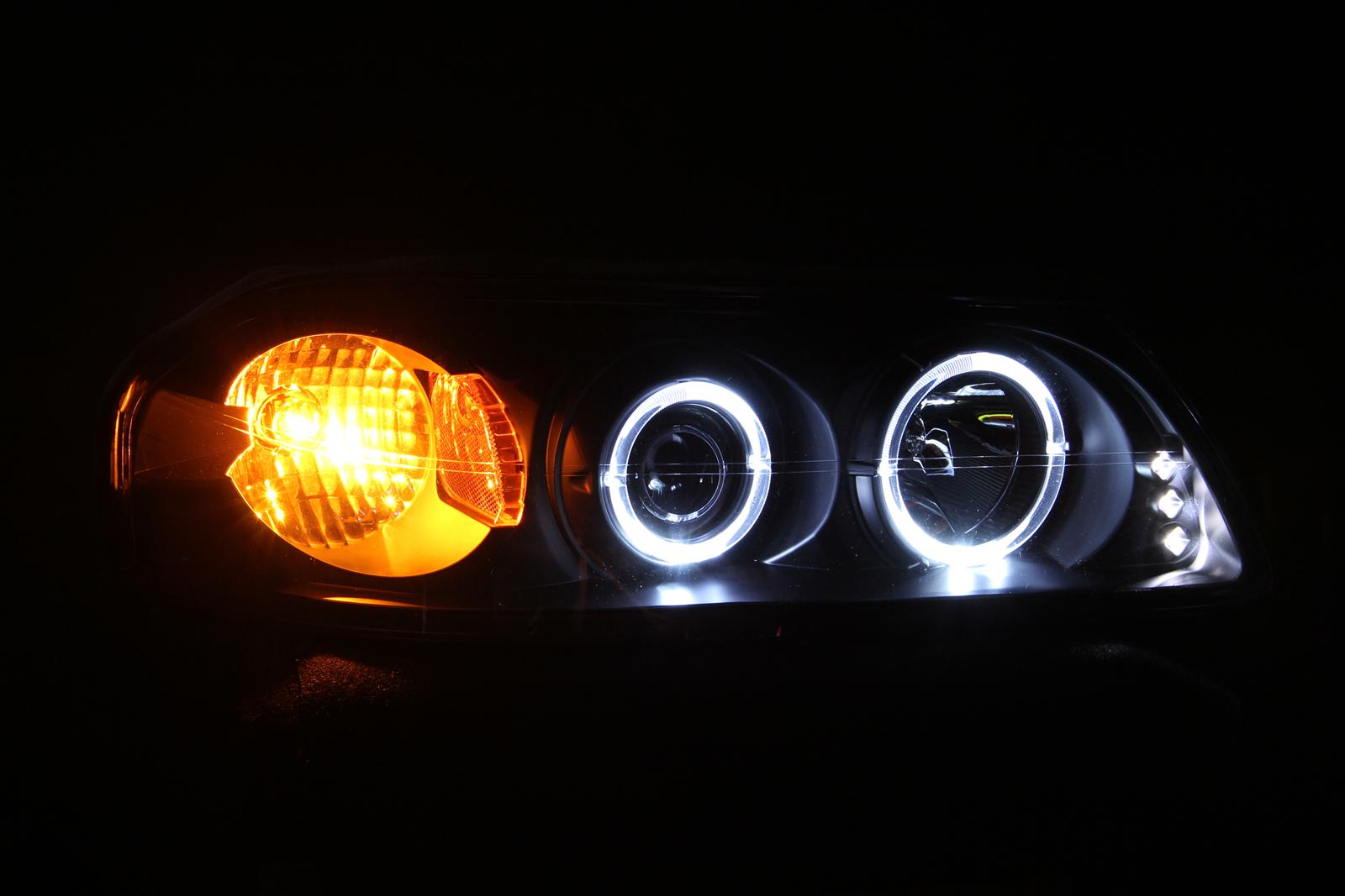 ANZO 2000-2005 Chevrolet Impala Projector Headlights w/ Halo Black thumbnail 2