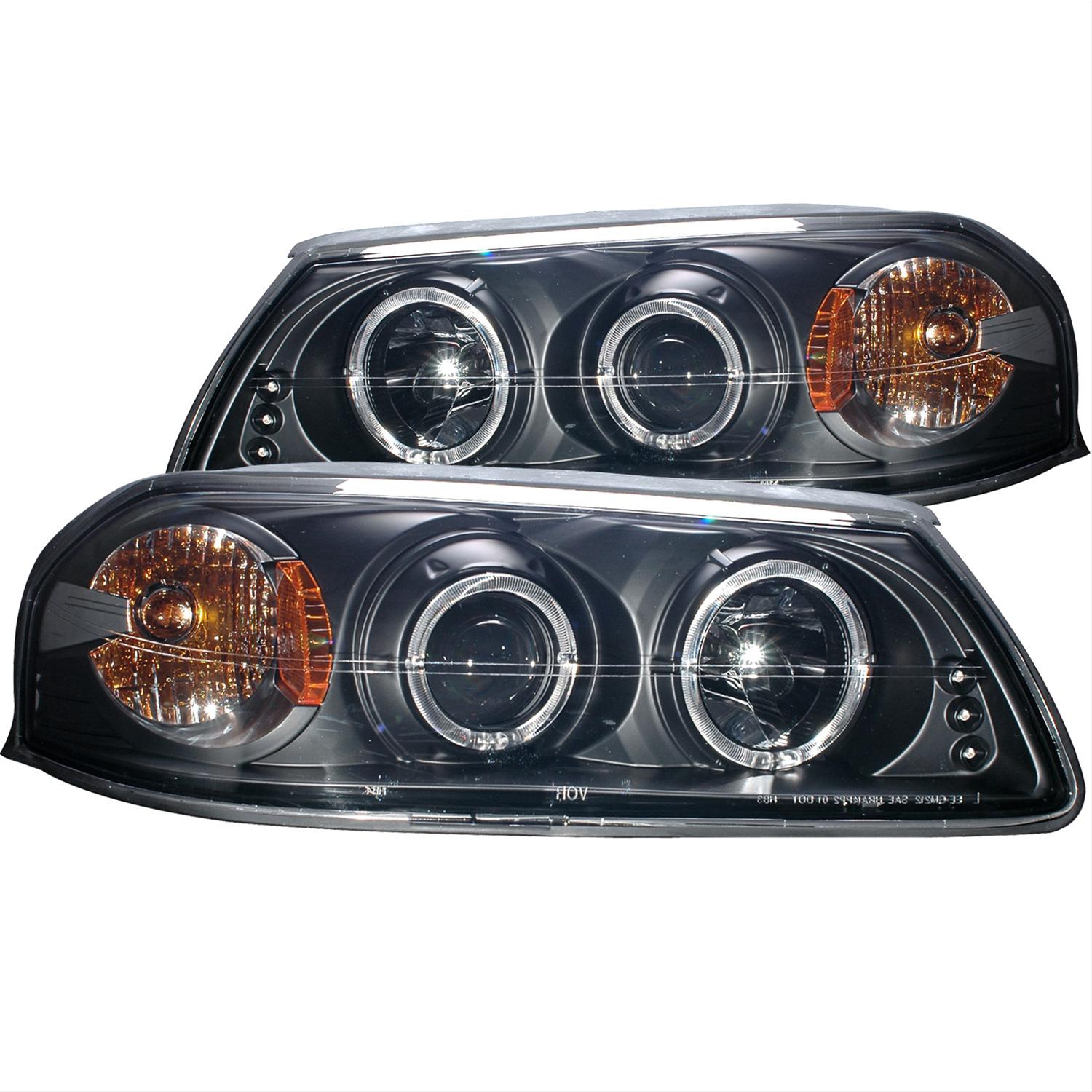 ANZO 2000-2005 Chevrolet Impala Projector Headlights w/ Halo Black thumbnail 3