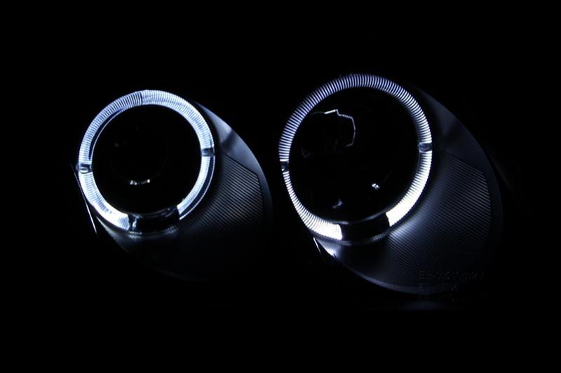 ANZO 2001-2005 Volkswagen Passat Projector Headlights w/ Halo Black thumbnail 3