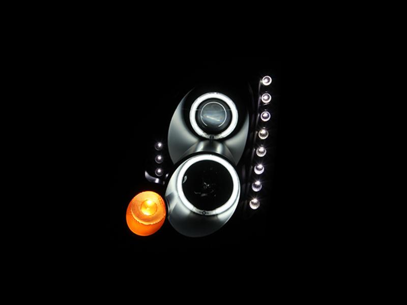 ANZO 2003-2007 Infiniti G35 Projector Headlights w/ Halo Black (CCFL) (HID Compatible) thumbnail 2