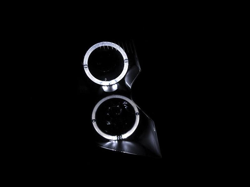 ANZO 2003-2007 Cadillac CTS Projector Headlights w/ Halo Black thumbnail 2