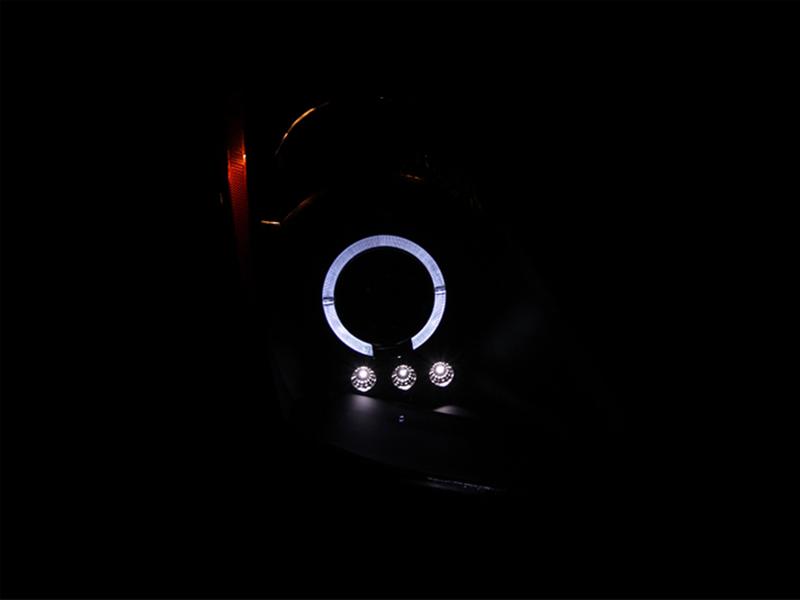 ANZO 2003-2005 Nissan 350Z Projector Headlights w/ Halo Black thumbnail 3
