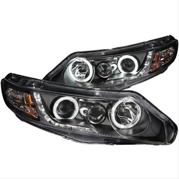 ANZO 2006-2011 Honda Civic Projector Headlights w/ Halo Black (CCFL) thumbnail 4