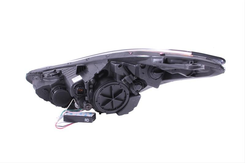 ANZO 2011-2014 Hyundai Elantra Projector Headlights w/ Halo Black (CCFL) thumbnail 2