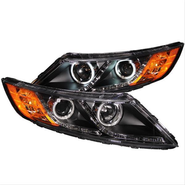 ANZO 2011-2013 Kia Optima Projector Headlights w/ Halo Black (CCFL) thumbnail 3