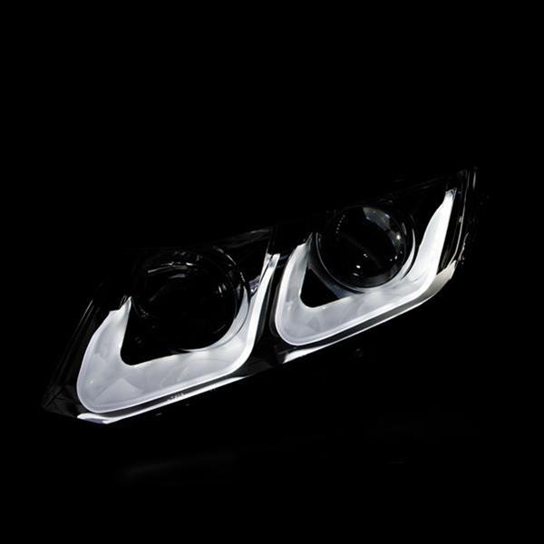 ANZO 2012-2015 Honda Civic Projector Headlights w/ U-Bar Black thumbnail 3