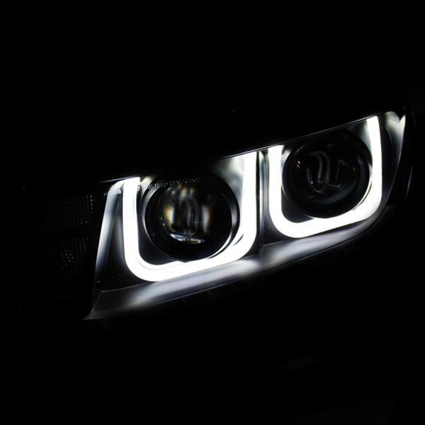ANZO 2014-2015 Chevrolet Camaro Projector Headlights w/ U-Bar Black thumbnail 3