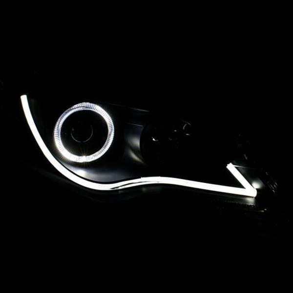 ANZO 2012-2013 Toyota Camry Projector Headlights w/ Halo Black thumbnail 3