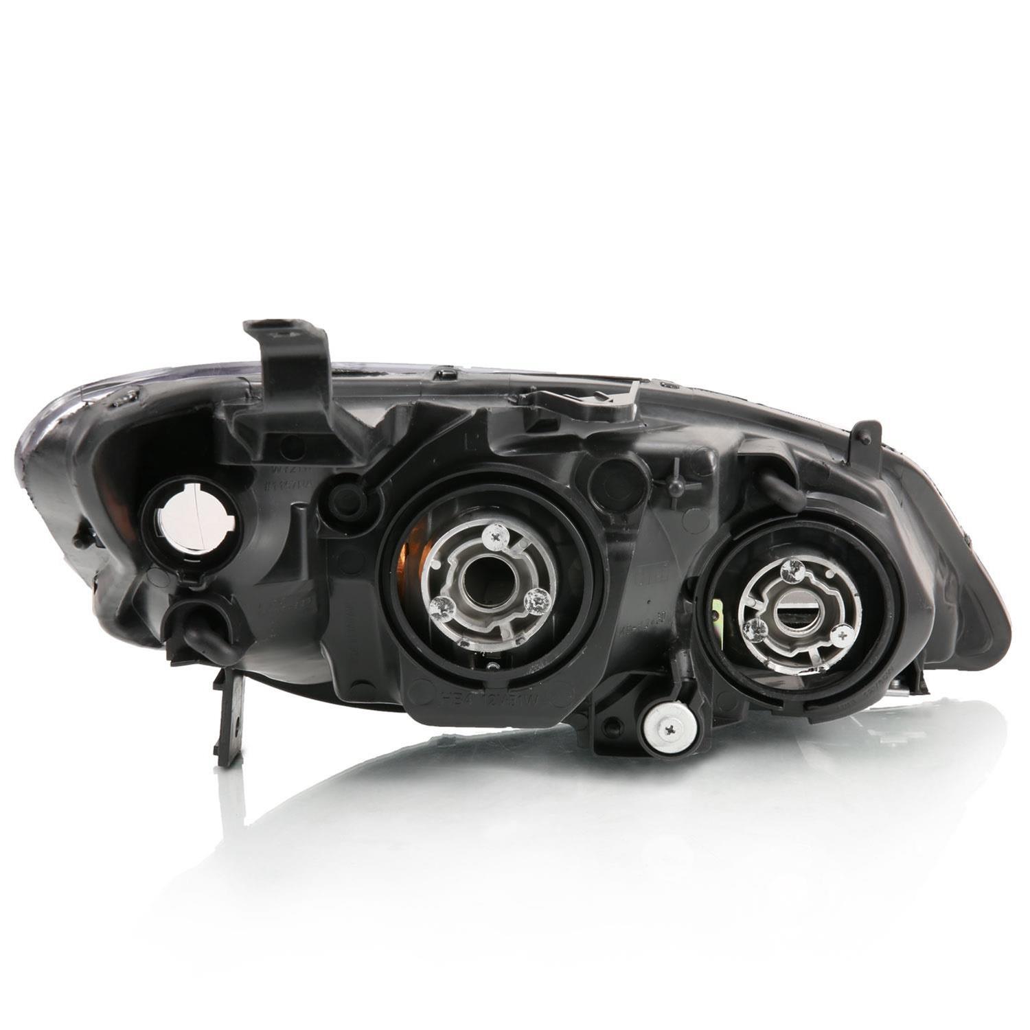 Anzo USA Headlight Assemblies 121535 Headlights, 04-05 CIVIC 2 & 4DR CRYSTAL HEADLIGHT BLACK AMBER(OE REPLACEMENT) thumbnail 2