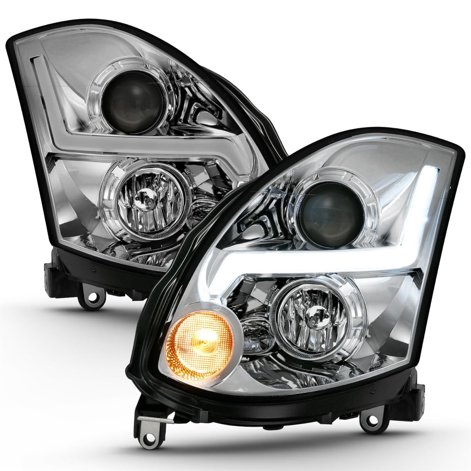 ANZO 2003-2007 Infiniti G35 Projector Headlight Plank Style Black (HID Compatible, No HID Kit ) thumbnail 2