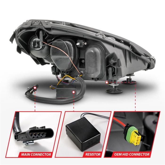 Anzo USA 121571 Anzo Projector Plank Style Switchback Headlights
