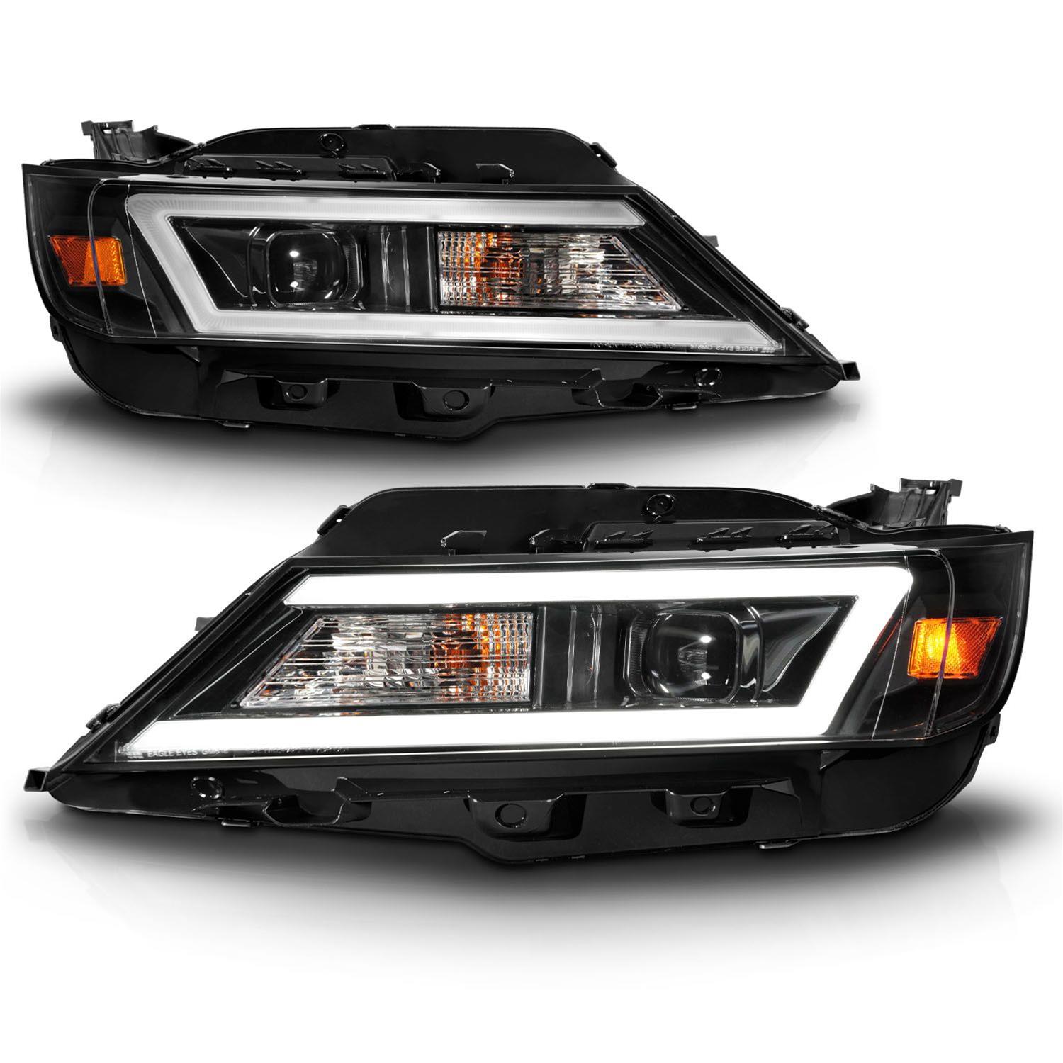 ANZO 14-20 Chevrolet Impala Square Projector LED Bar Headlights w/ Black Housing thumbnail 4