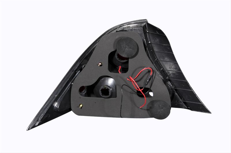 ANZO 2001-2003 Honda Civic Taillights Black w/ Halo thumbnail 2