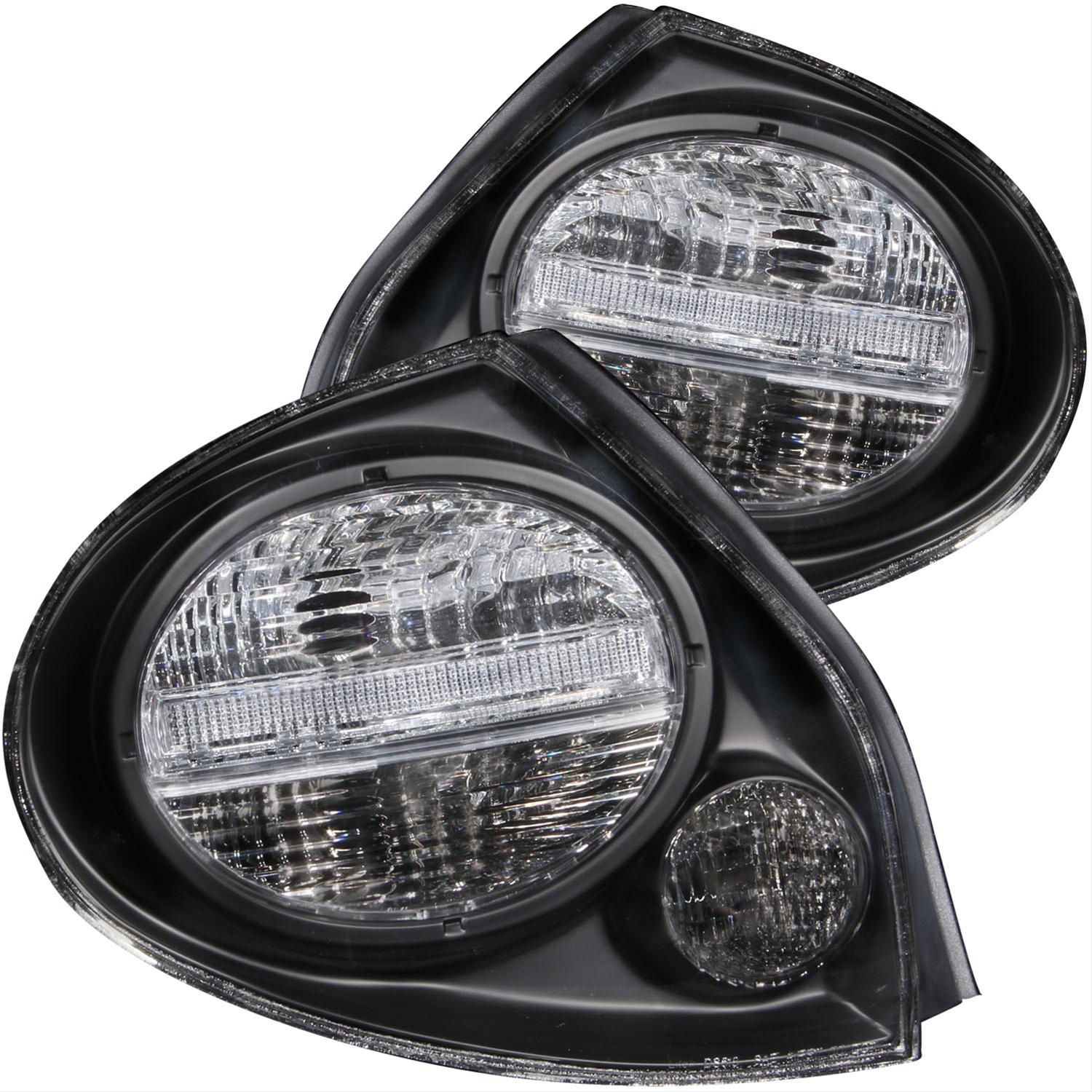 Anzo Euro-Style Taillights 221097 Taillight Assemblies, Euro-Style, Clear Lens, Black Housing, for Nissan, Set