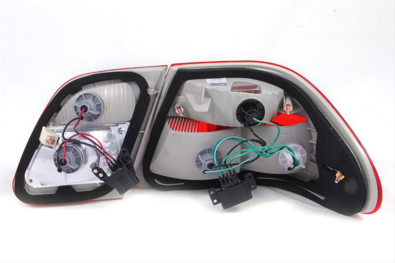 ANZO 1996-2002 Mercedes Benz E Class W210 Taillights Red/Clear G2 thumbnail 2