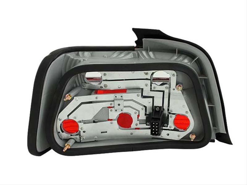 ANZO 1992-1998 BMW 3 Series E36 Sedan Taillights Red/Clear thumbnail 2