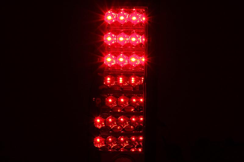ANZO 1986-1997 Nissan Hardbody LED Taillights Red/Clear thumbnail 2