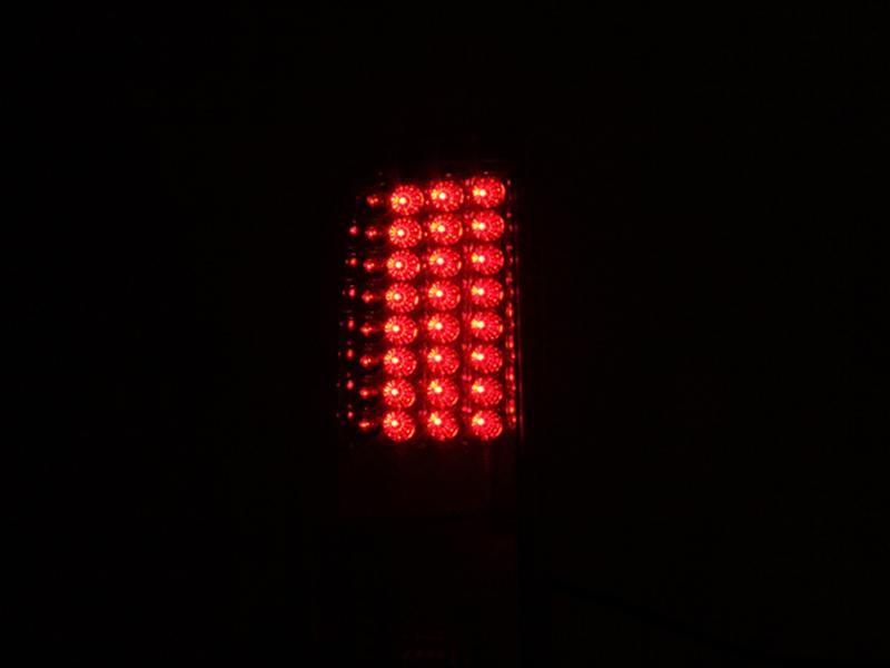Anzo LED Taillights 311128 Taillight Assemblies, LED, Clear with Red Inserts Lens, Chrome Housing, Ford, Set thumbnail 3