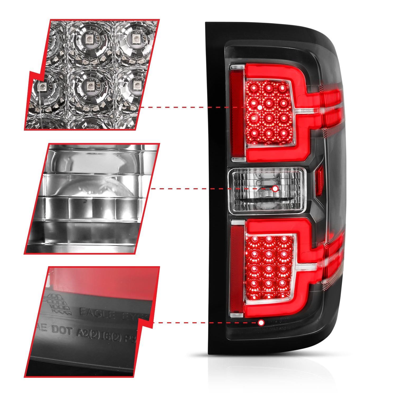 ANZO 2014-2018 Chevy Silverado 1500 LED Taillights Black thumbnail 2