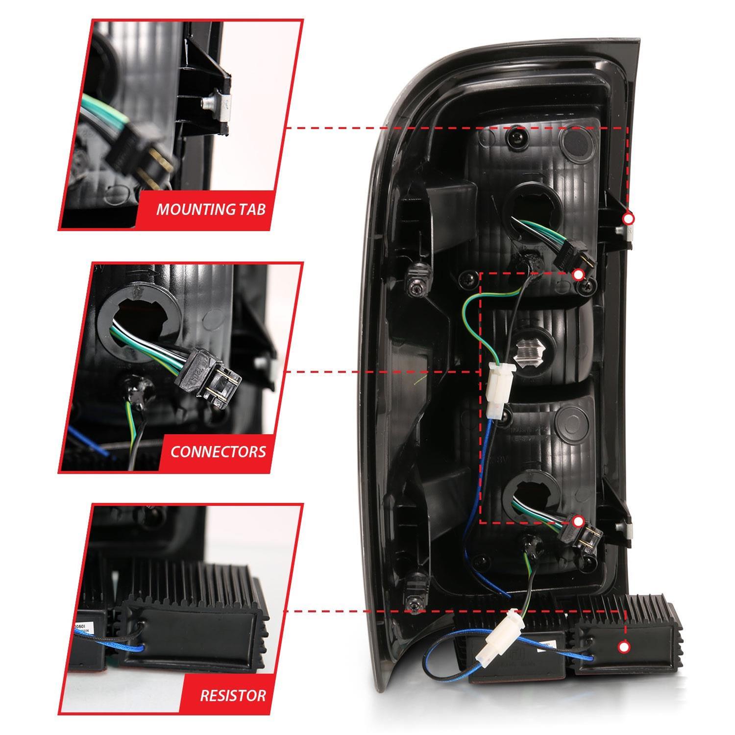 ANZO 2014-2018 Chevy Silverado 1500 LED Taillights Chrome thumbnail 4