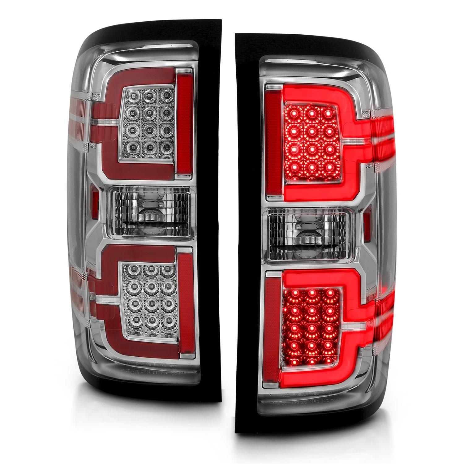 ANZO 2014-2018 Chevy Silverado 1500 LED Taillights Chrome thumbnail 3