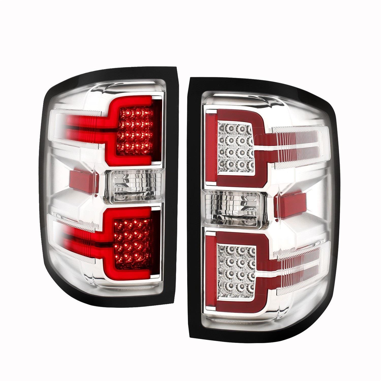 ANZO 2014-2018 Chevy Silverado 1500 LED Taillights Chrome thumbnail 5