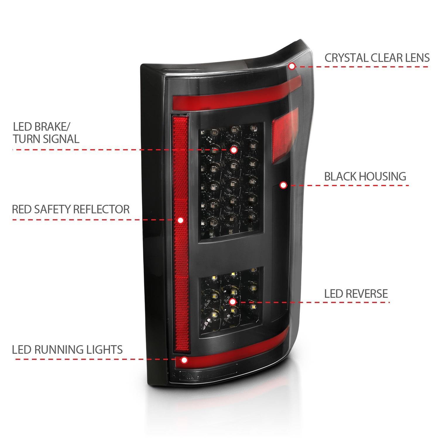 ANZO 15-17 Ford F-150 LED Taillights Black w/ Sequential thumbnail 8