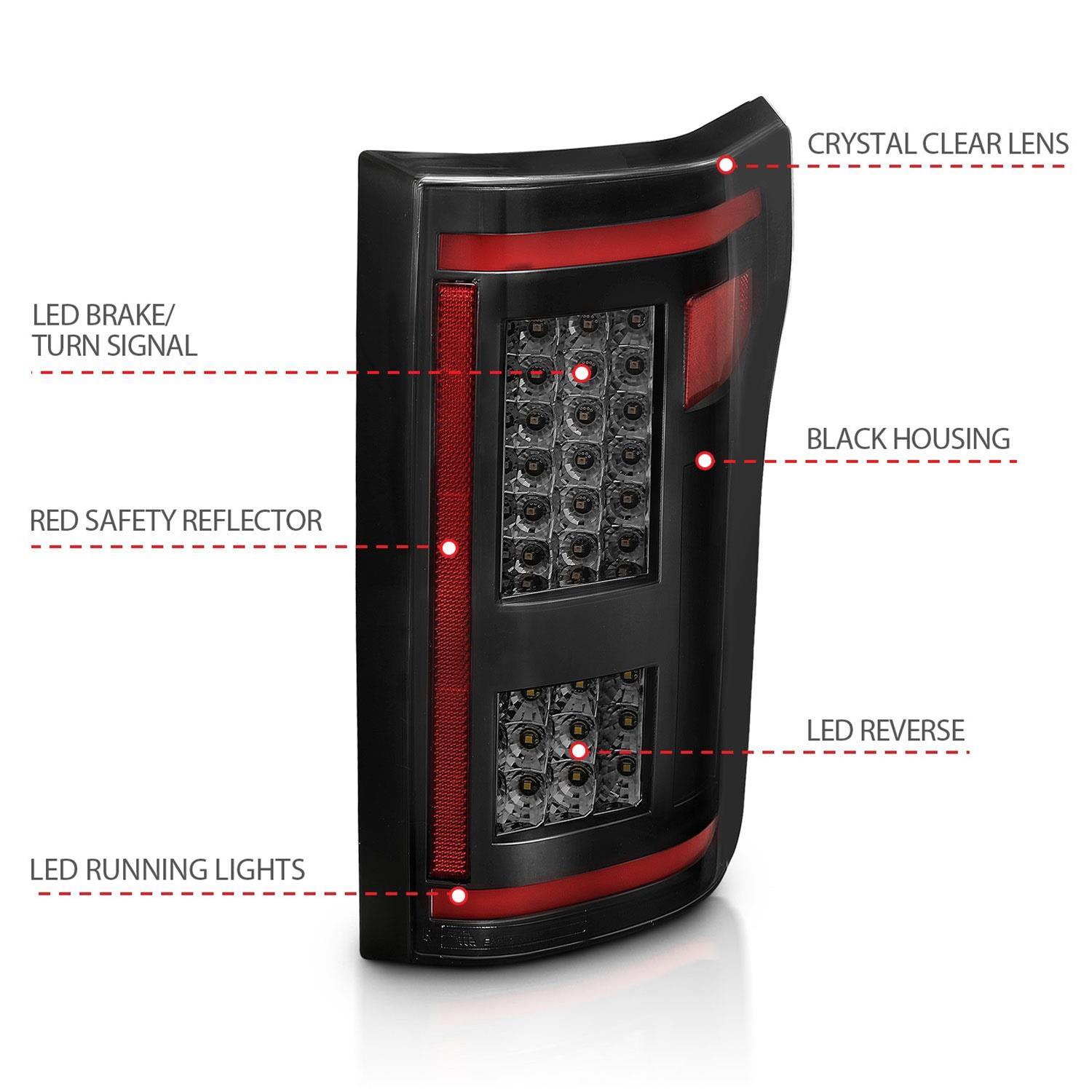 ANZO 15-17 Ford F-150 LED Taillights - Smoke thumbnail 5
