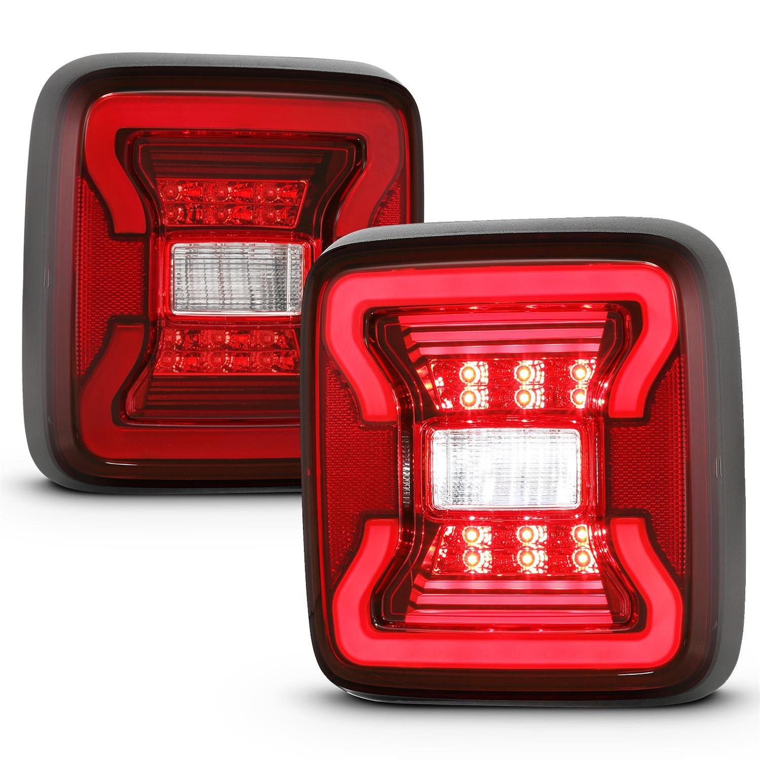 ANZO 18-19 Jeep Wrangler JL LED Taillights Black thumbnail 2