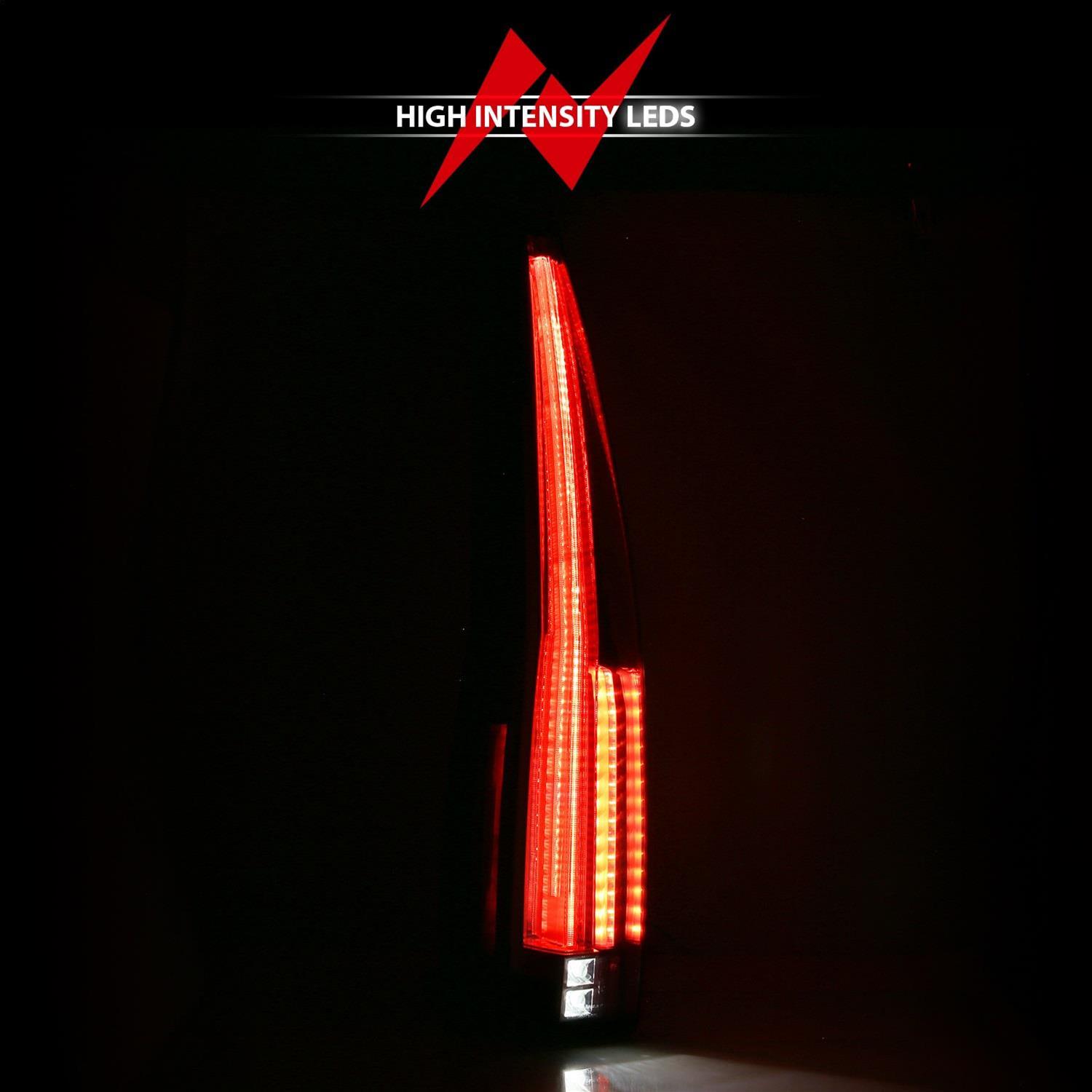 ANZO 2007-2014 Cadillac Escalade Led Taillights Red/Clear thumbnail 9