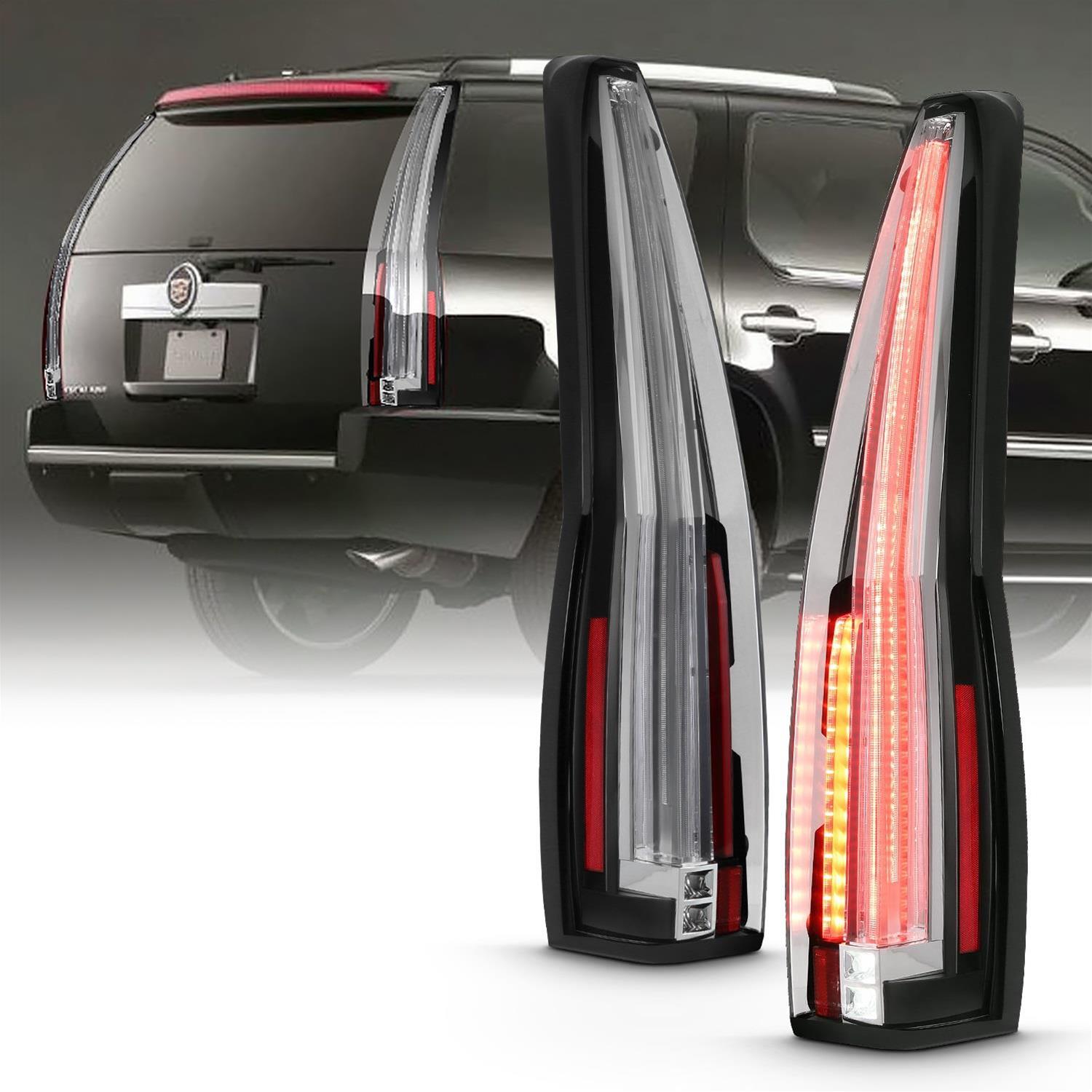 ANZO 2007-2014 Cadillac Escalade Led Taillights Red/Clear thumbnail 2